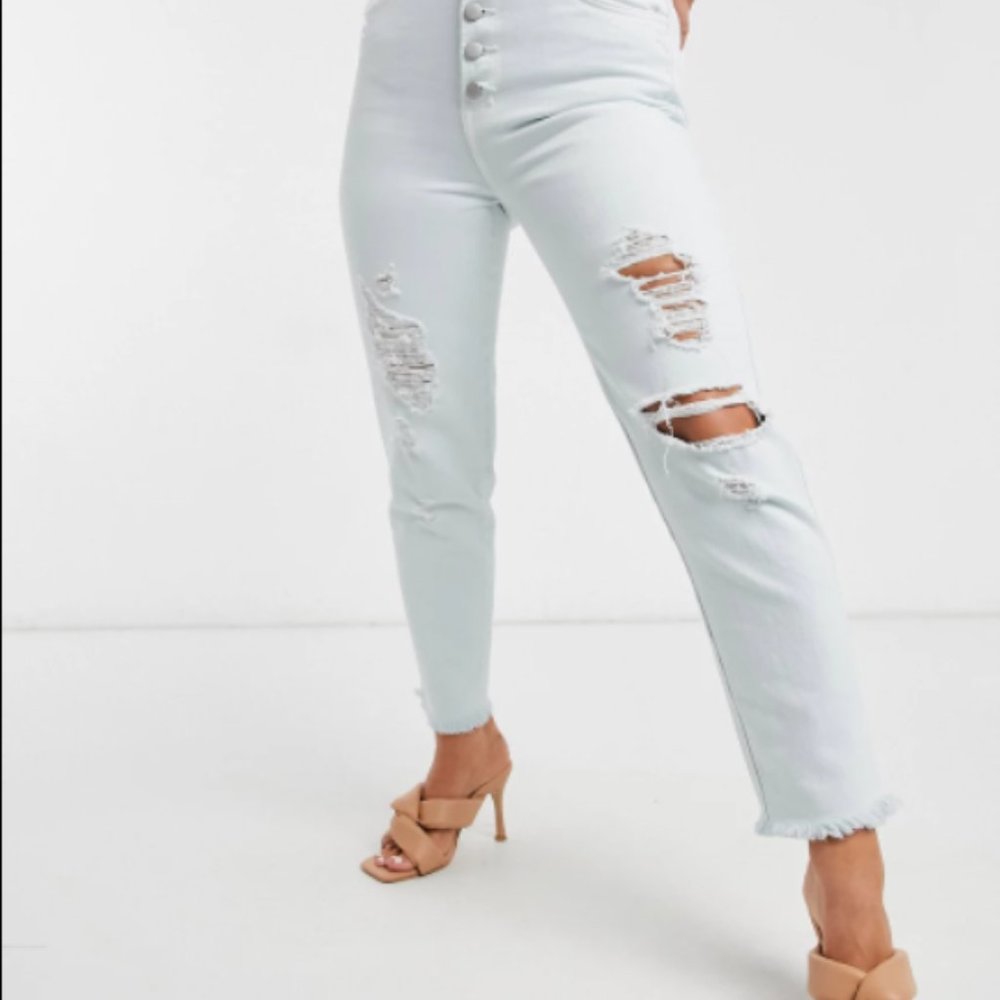 J Brand Heather High Rise Slim Straight mint color